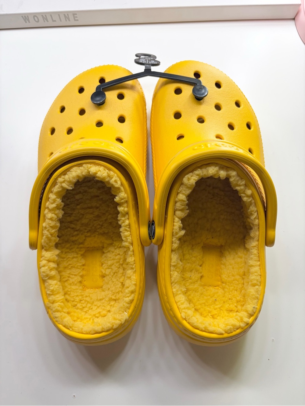 Crocs Classic Dark Yellow Lined Clogs